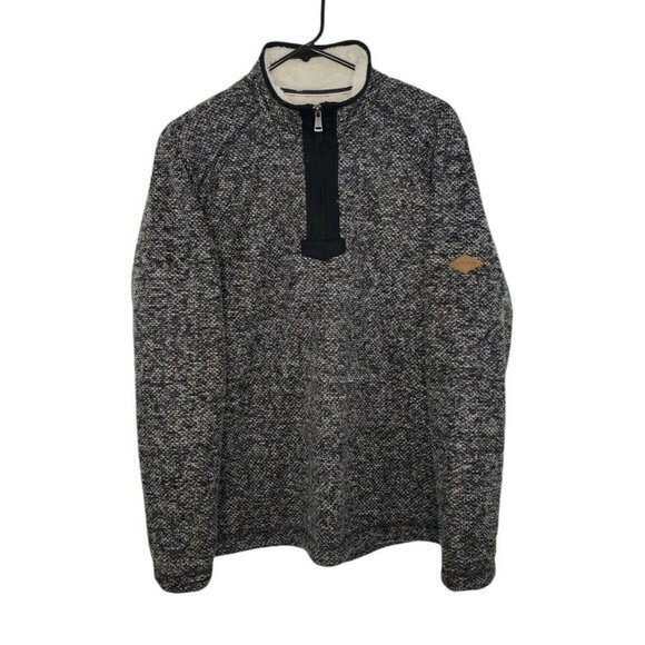 Orvis 1/4 Zip Fleece Lined‎ Knit Sweater Mens Medium - Picture 1 of 6